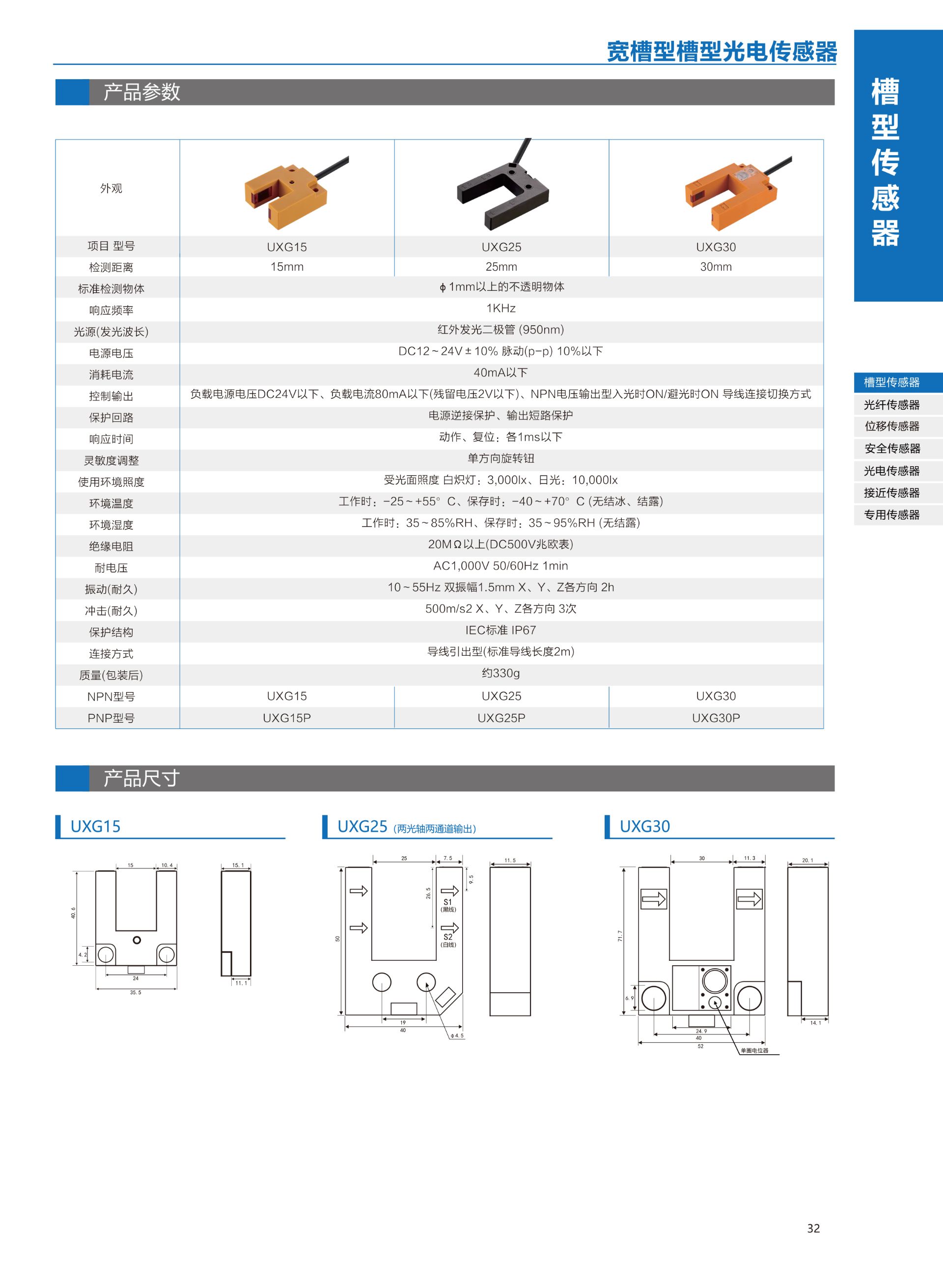 宽槽型光电传感器