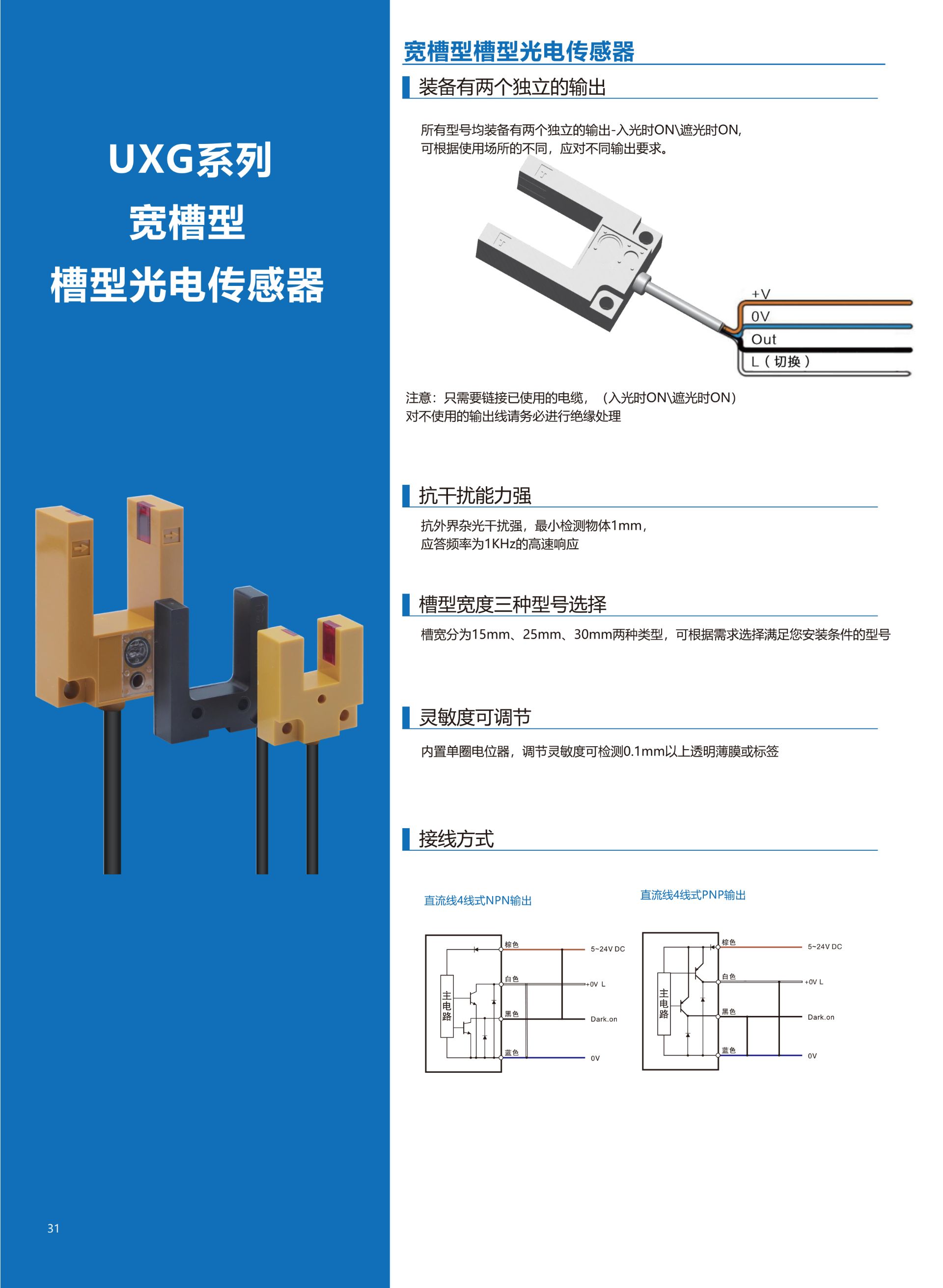 宽槽型光电传感器